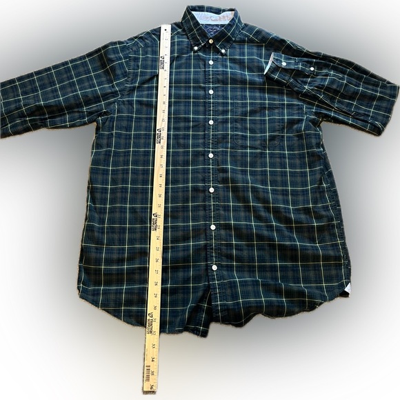 Roundtree & Yorke Long Sleeve Plaid Button Down Shirt size LT - Picture 5 of 13